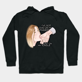 I've got love on my fingers - lust on my tongue couple Hoodie